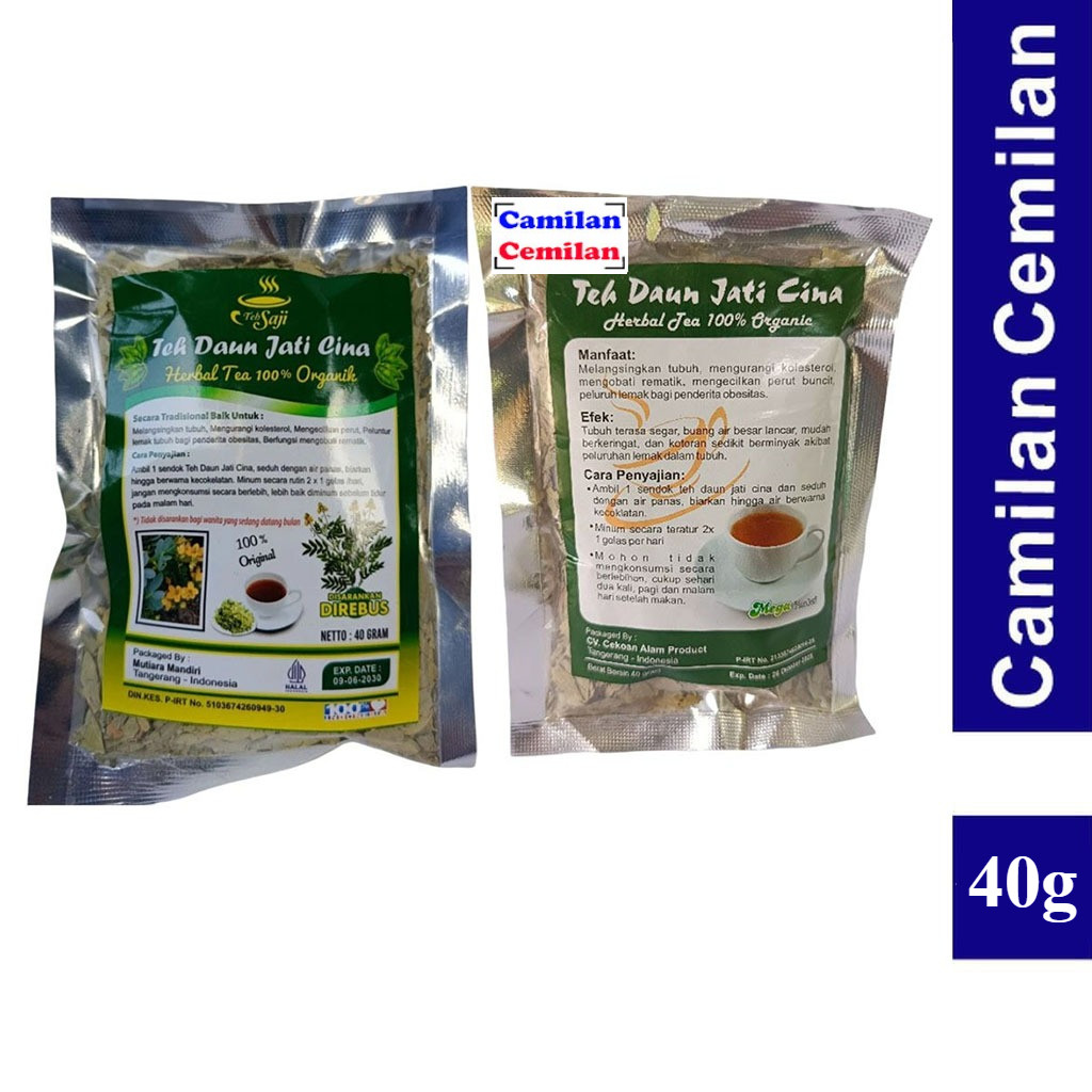 

Teh Jati Cina Teh Herbal Pelangsing Diet Alami 40 gr