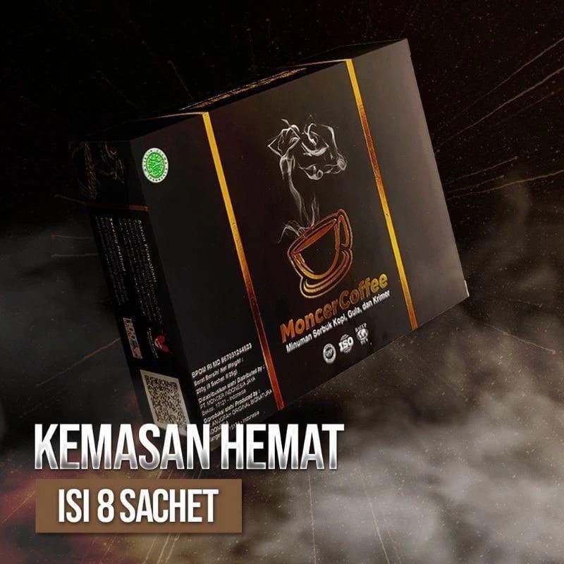 

( 1 Box ) Monceer Coffee Original Isi 8 Sachet Halal & BPOM