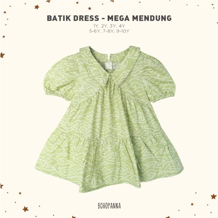 ✨LARIS✨ -BOHOPANNA BATIK DRESS ANAK PEREMPUAN 1-10 TAHUN - MEGA MENDUNG DRESS, PEREMPUAN 7-8TH