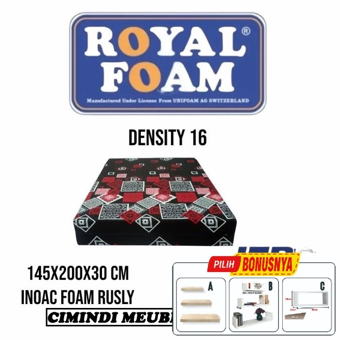 kasur busa royal foam 140x200x30 cm garansi 5 tahun