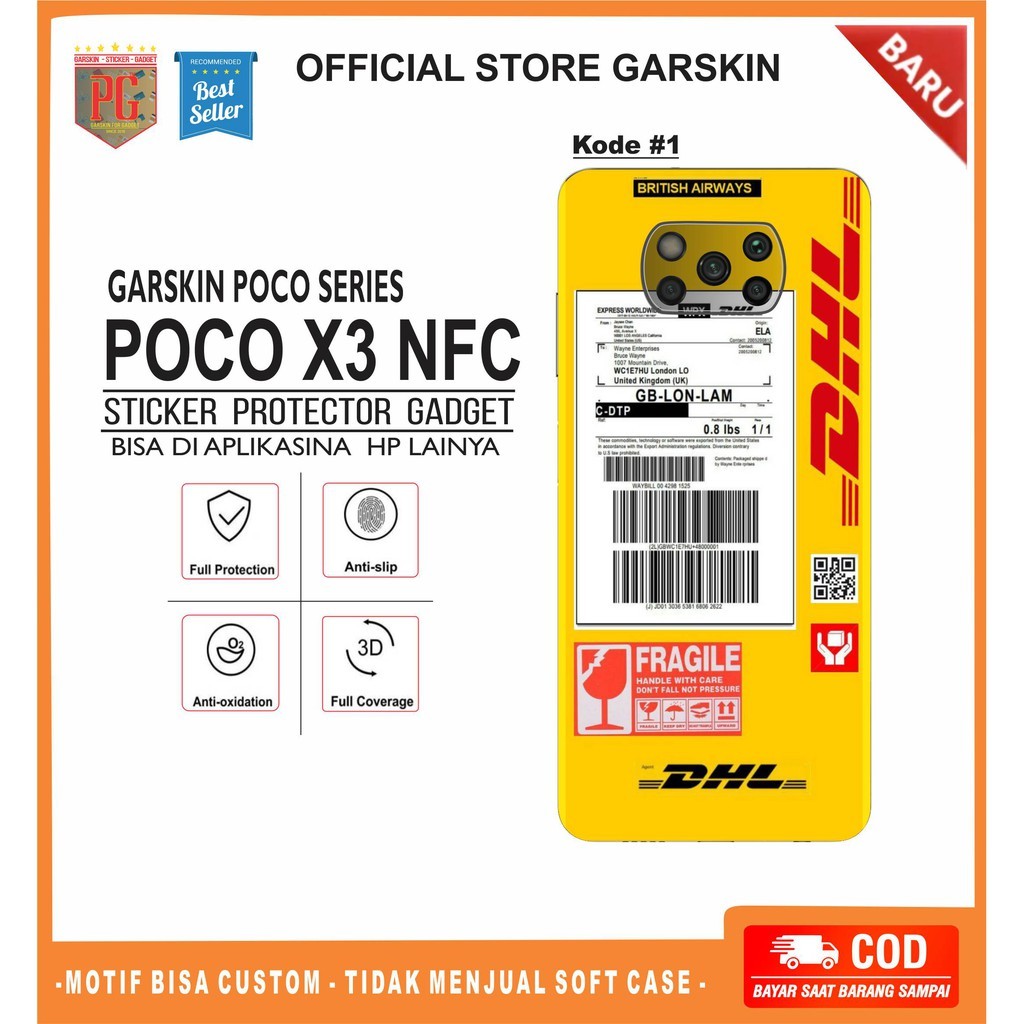 

Garskin POCO X3 NFC Sticker Gadget Motif Label(Isi 2 pcs) hots