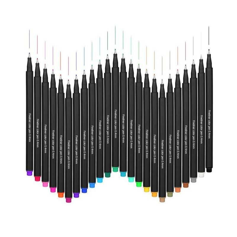 

LATHIFSHP Tlevino Pena Warna Drawing Pen Fine Point Art Watercolor 0.4mm - TV4