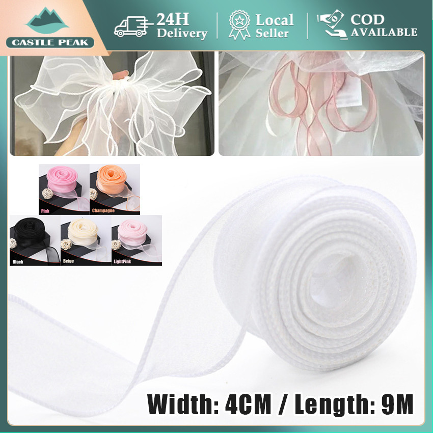

1 Roll Pita Fishtail Korea Gelombang 4 Cm Panjang 9 Meter Korean Ribbon Florist Accessories
