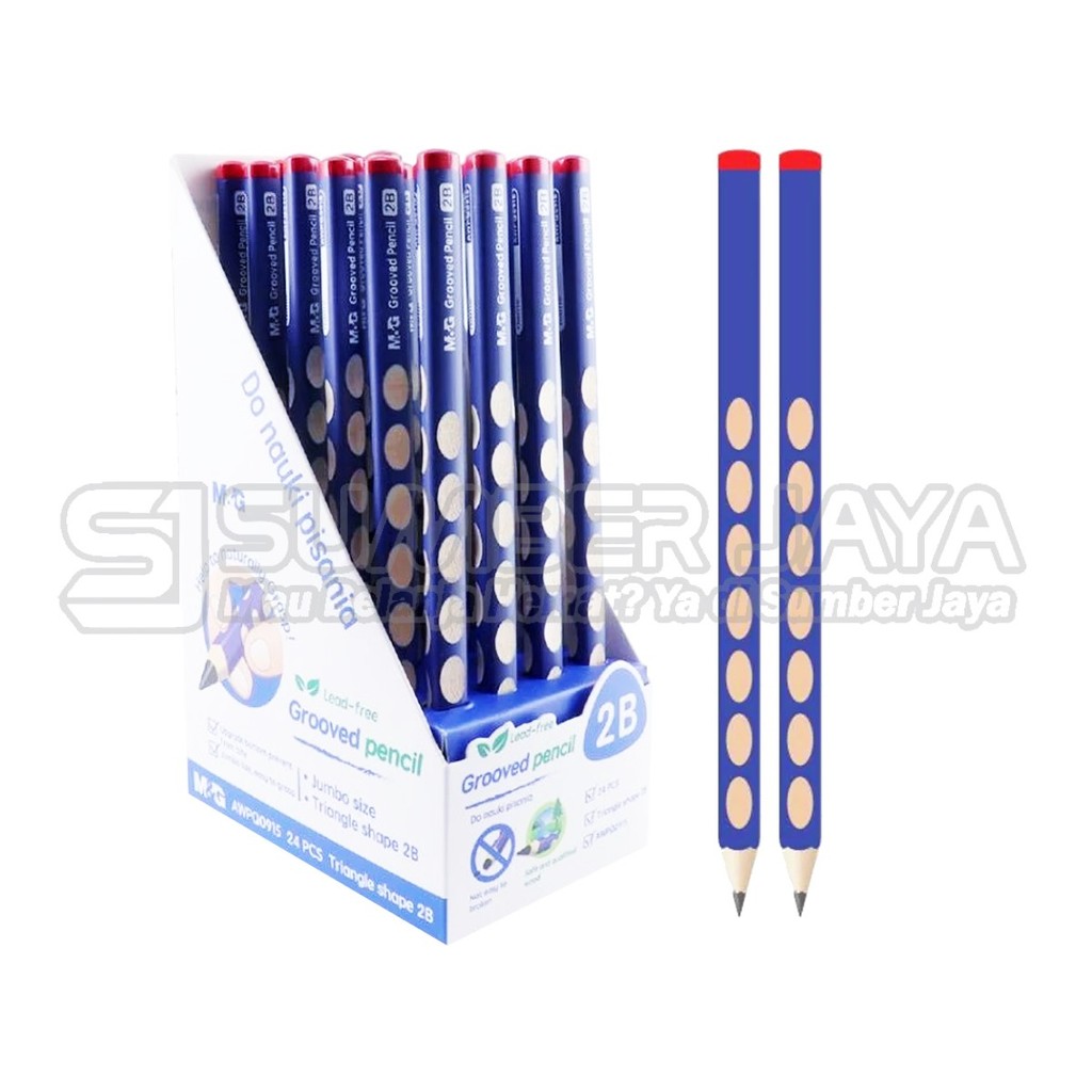 

Pensil Kayu Jumbo 2B Pensil Grooved M&G AWPQ0915