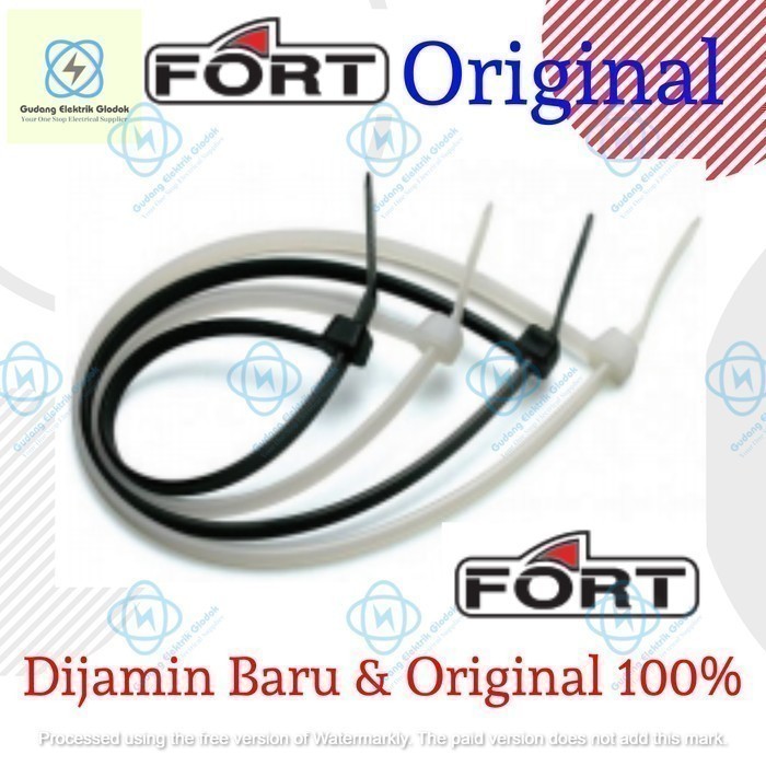 KABEL TIS NILON - CABLE TIES NYLON ; FT-500T / CV-500T ; (500x7,6MM) 100pcs ; FORT ; ORIGINAL - Puti