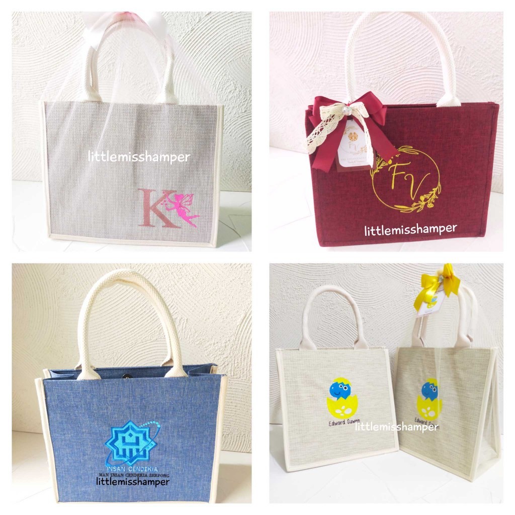

Custom tenteng kanvas bordir goodie ulang tahun baby souvenir siraman khitan bridesmaid tingjing