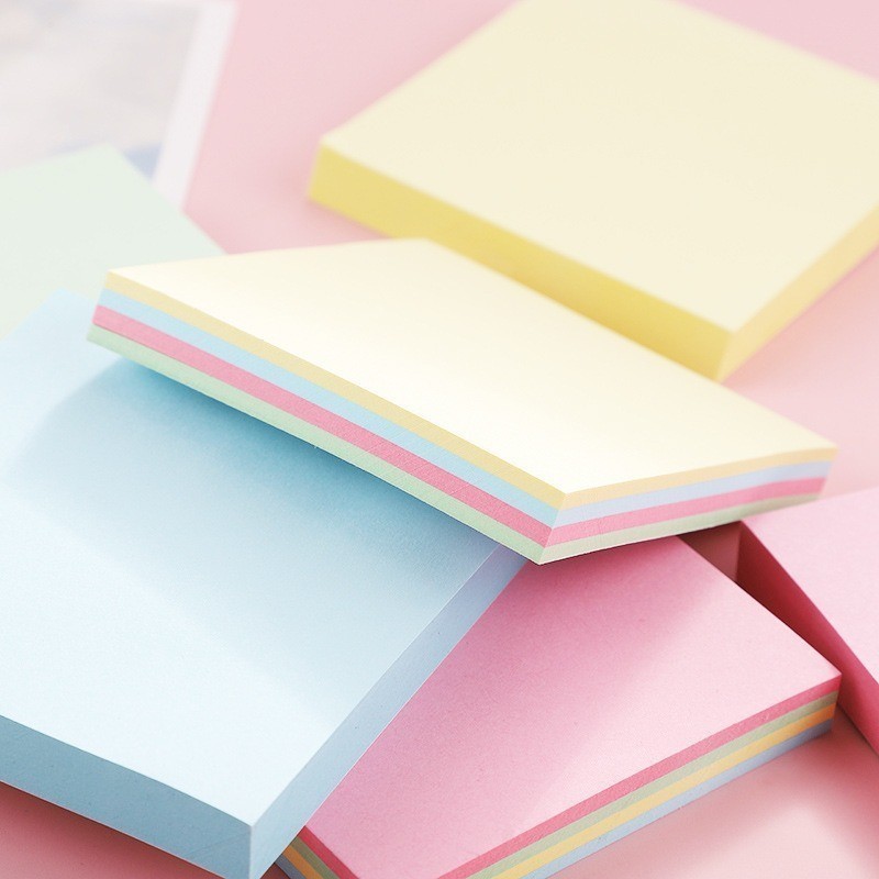 

100 Lembar Color Sticky Note Memo Label Sticker Bookmark Warna-warni Note Pad - OS0376