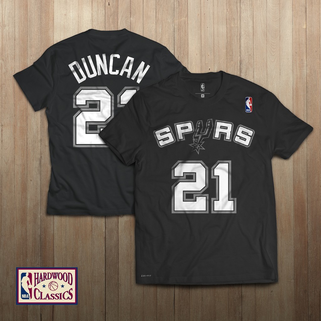 Tshirt Baju kaos Basket NBA Classic Players San Antonio Spurs 21 Tim Duncan Original Design High Qua