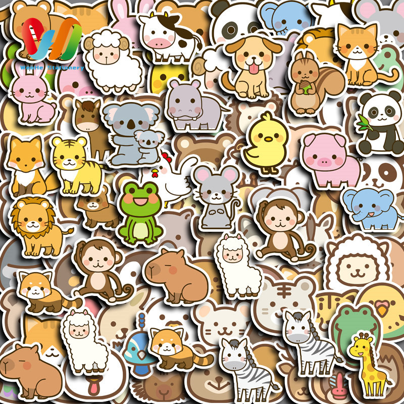 

100pcs stiker Hewan Kartun Kreatif yang Lucu DIY untuk Komputer, Washi, Scrapbooking, Laptop, Alat Tulis, Seni, dan Kerajinan.