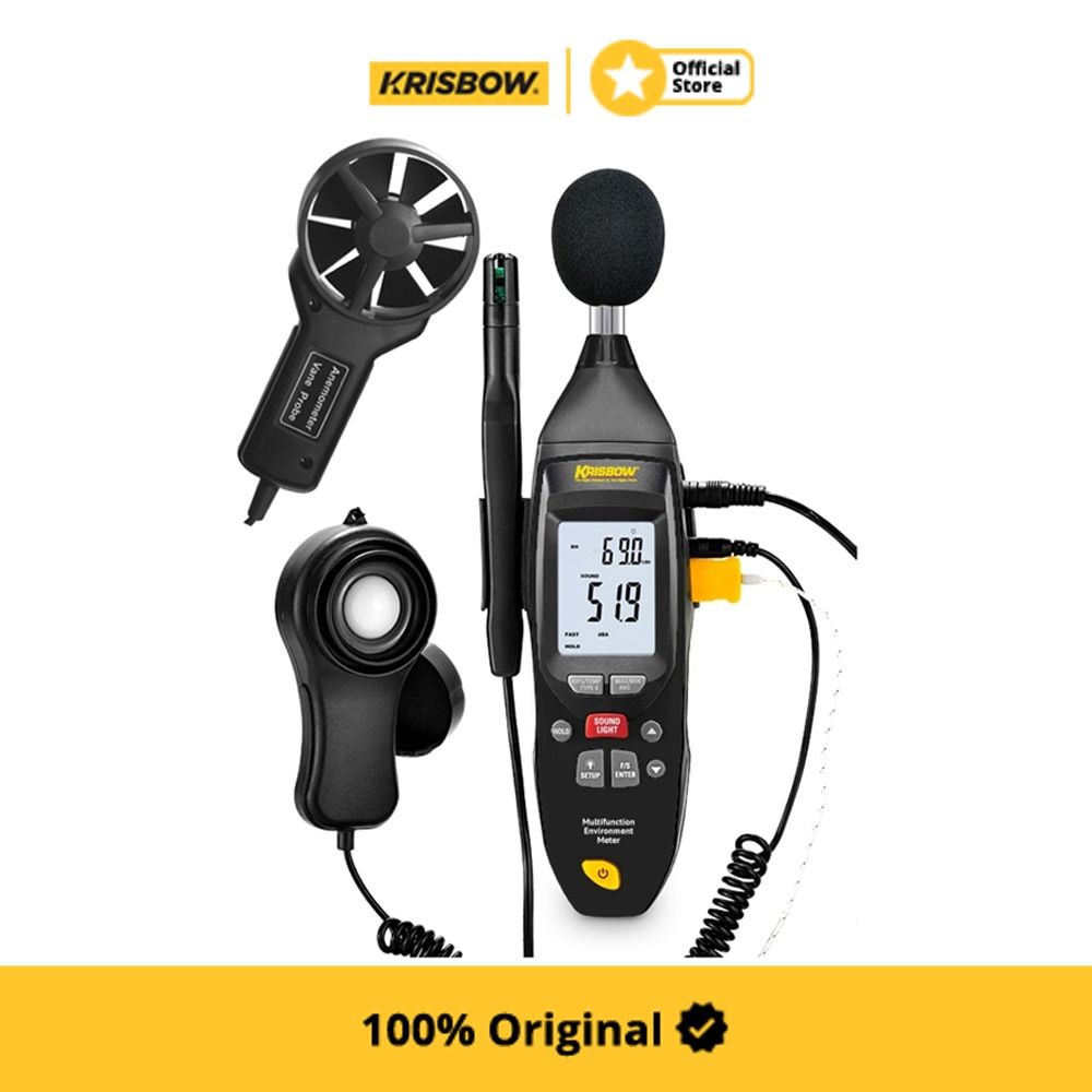 Krisbow Alat Ukur Environment Meter 5 In 1 Pro Environmental Meter Digital Tester Pro