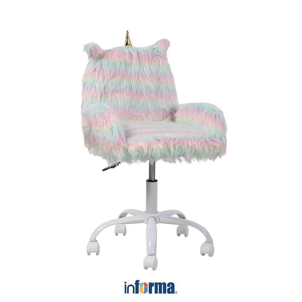 Informa Trixie Kursi Belajar Anak Rainbow Tempat Duduk Dengan Roda Kids Study Chair Furniture Indoor