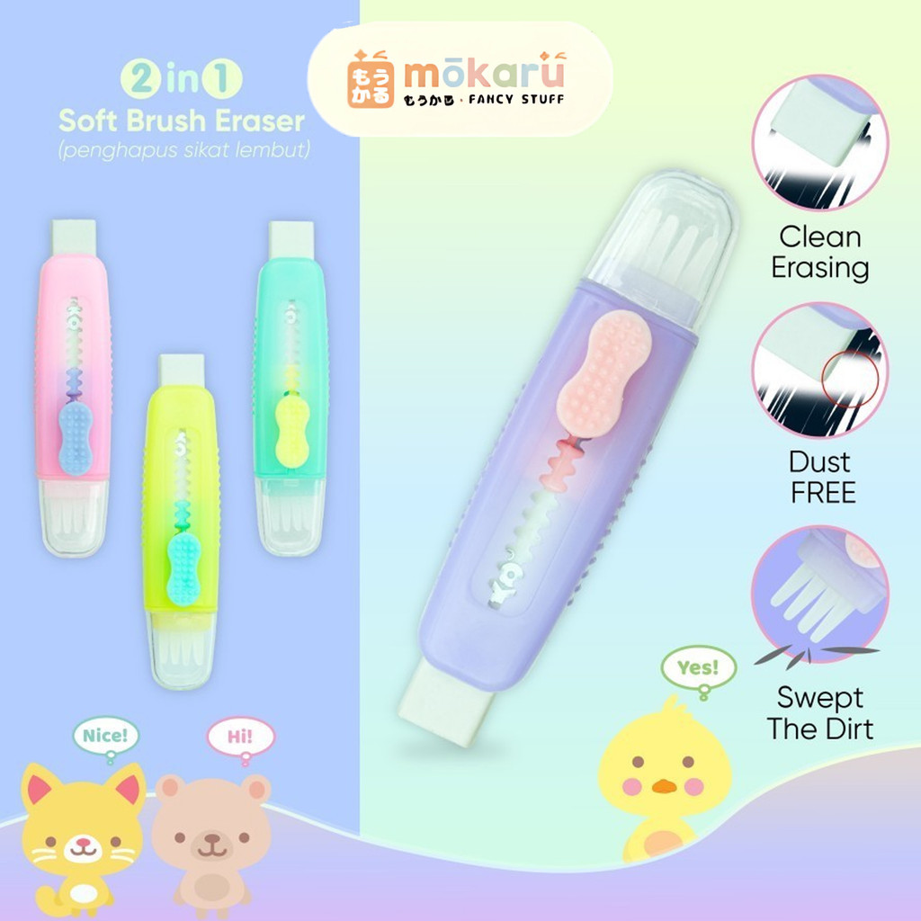 

JOYKO Soft Brush Eraser ER-145 Karet Penghapus Bentuk Cutter Include Refill