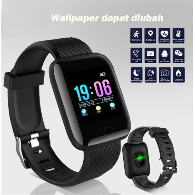 M6 smartwatch jam tangan wanita iphone smart band6 Mi heart rate blood pressure fitness tracker fash