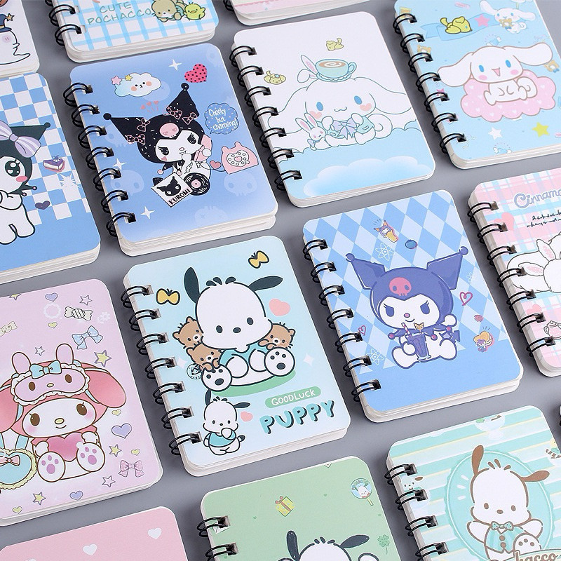 

NOTEBOOK MINI SPIRAL A7 | BUKU MEMO KECIL SANRIO KUROMI