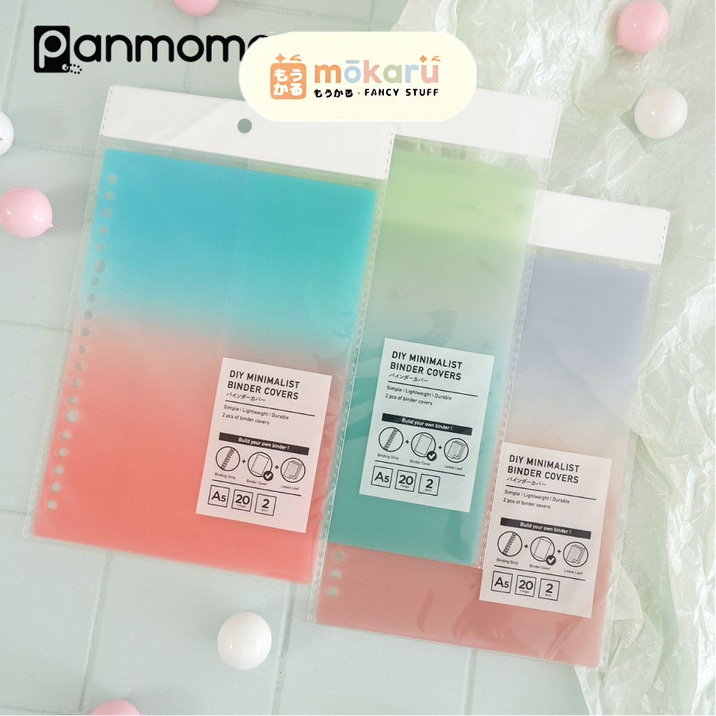 

DIY Minimalist Binder Covers Cover Isi 2pc GRADIENT A5 / Binder Cover Plastik Cover Loose Leaf