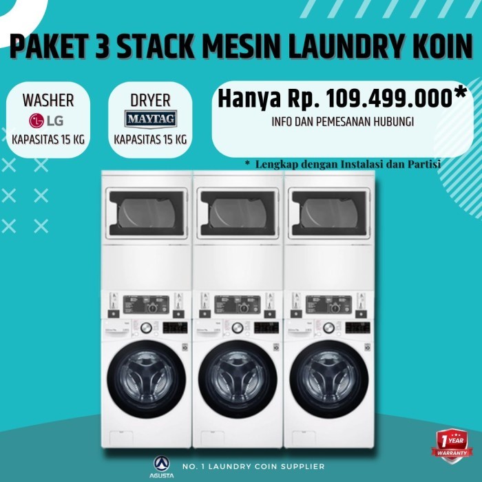 PROMO Mesin Laundry Coin Maytag & LG - Paket Usaha D