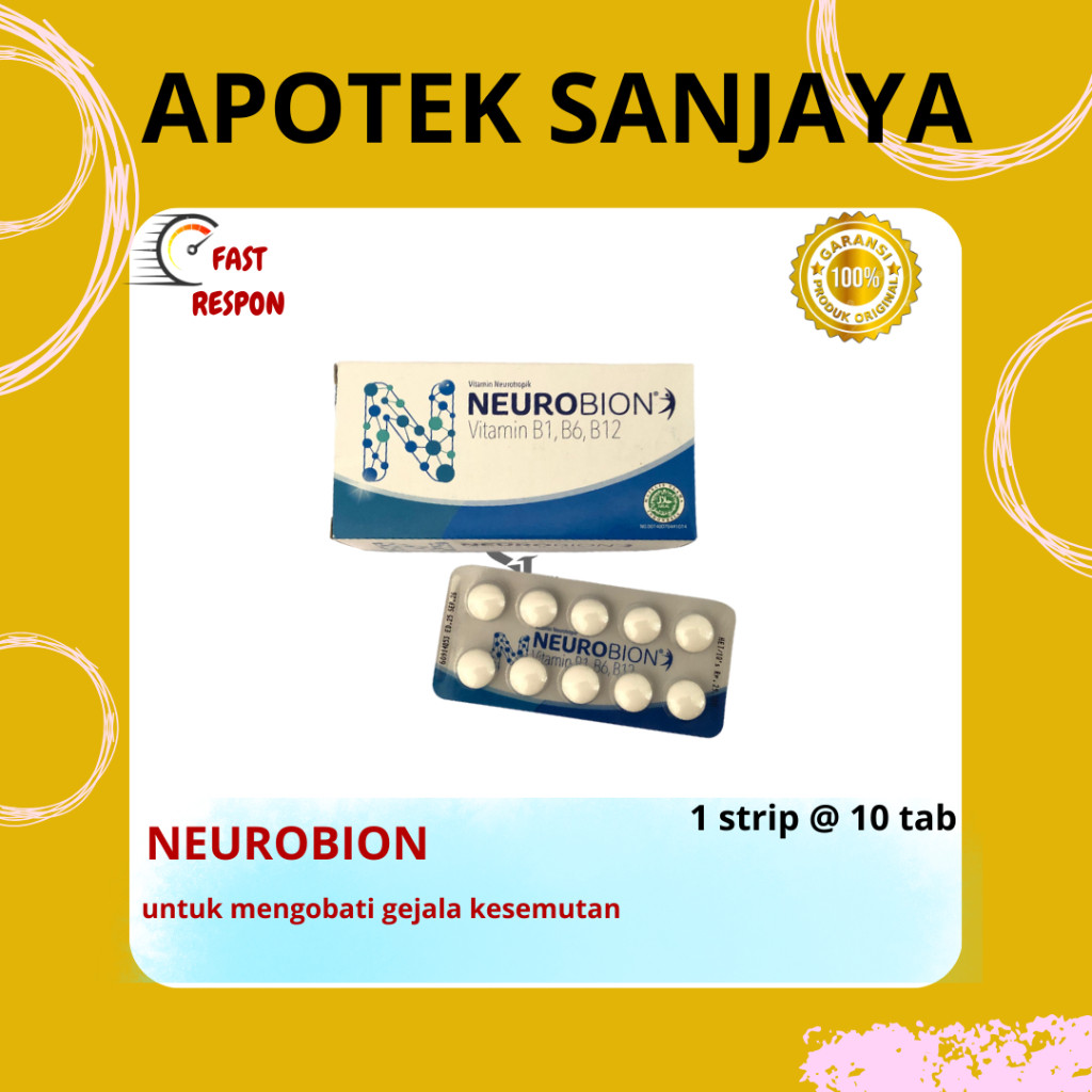 NEUROBION PUTIH TABLET / VITAMIN B1 B6 B12 / NEUROTROPIK / SARAF KEBAS KESEMUTAN