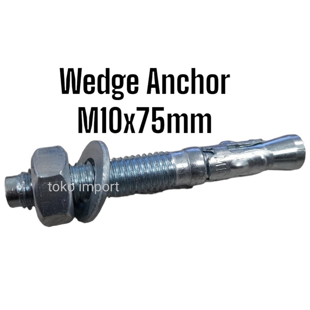 TRUBOLT WEDGE ANCHOR M10x75mm - WEDGE ANCHOR M10 x 75 mm - 10pcs Ready