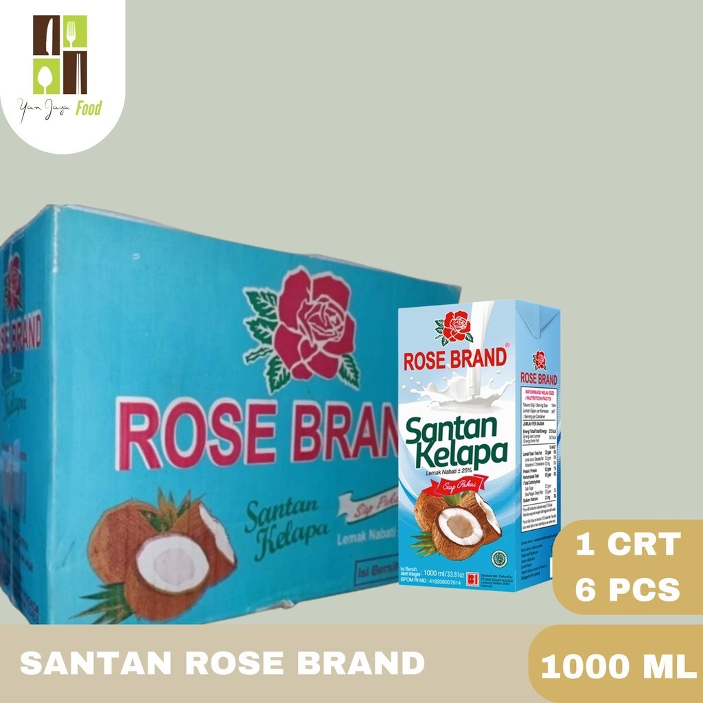 

Rose Brand Santan Kelapa Siap Pakai / Santan Instan 1000 ml 1 CRT/6 PCS