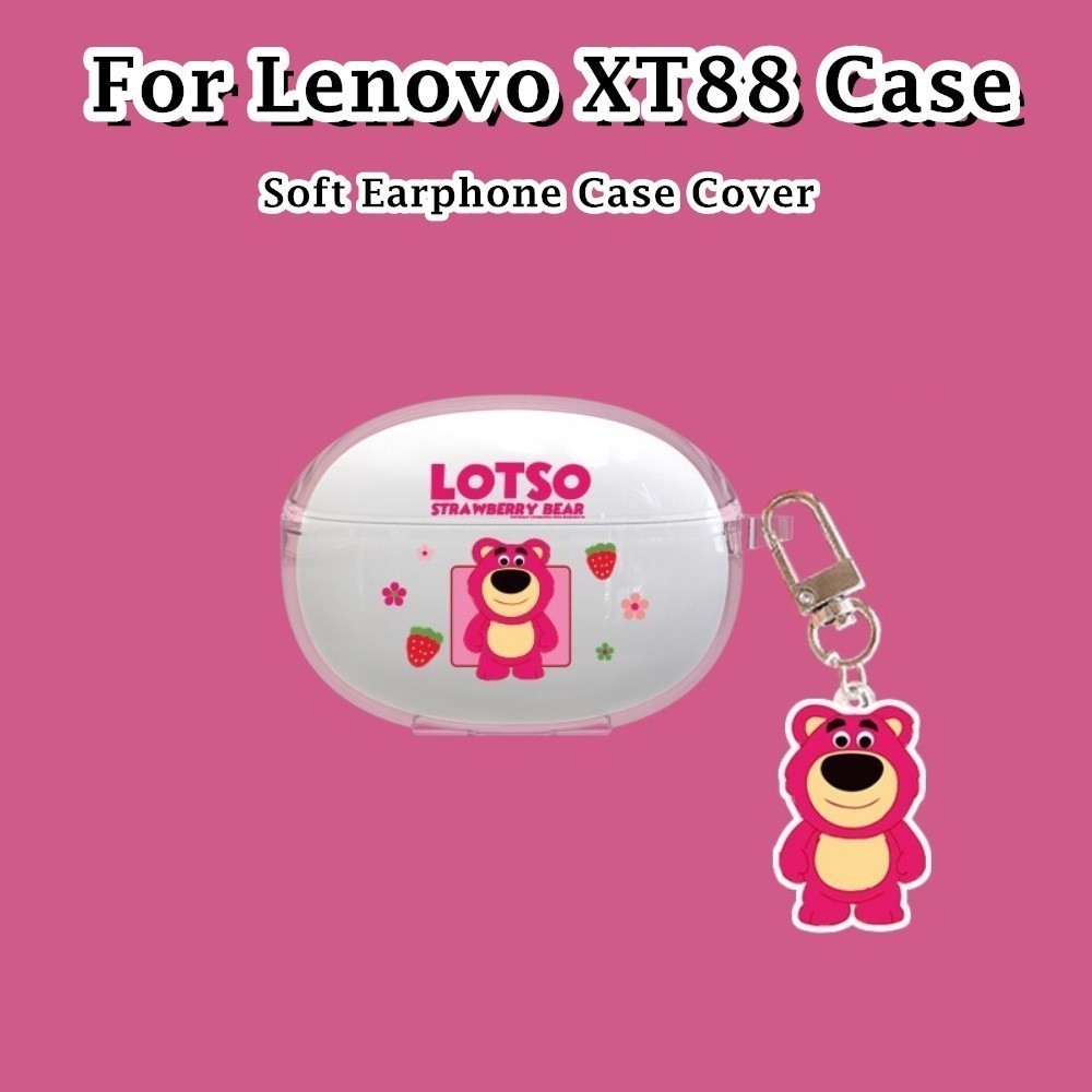 【Coco Case】Untuk Thinkplus Lenovo XT88 Case Kartun Kreatif transparan Pikachu Soft Silicone Earphone