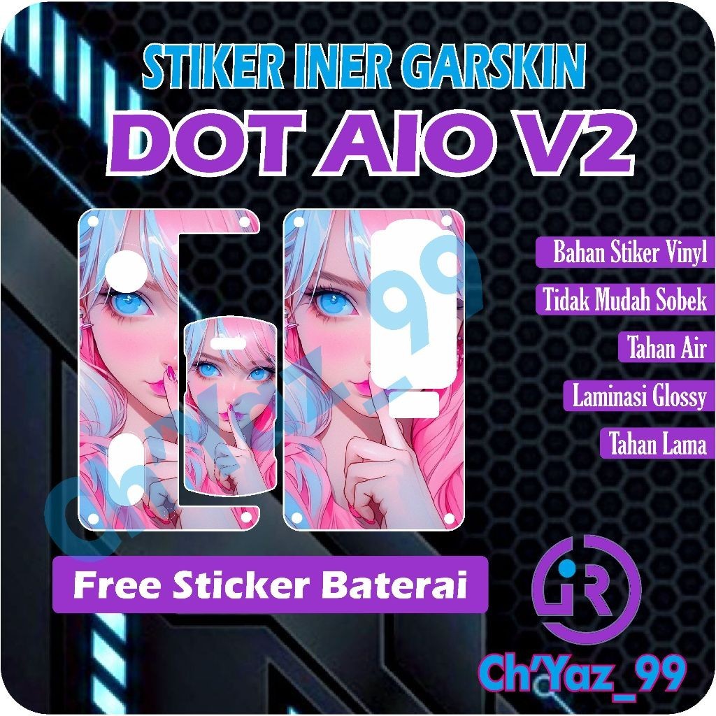 

STICKER D.O,T V-2 INER GARSKIN , VINYL GLOOSY