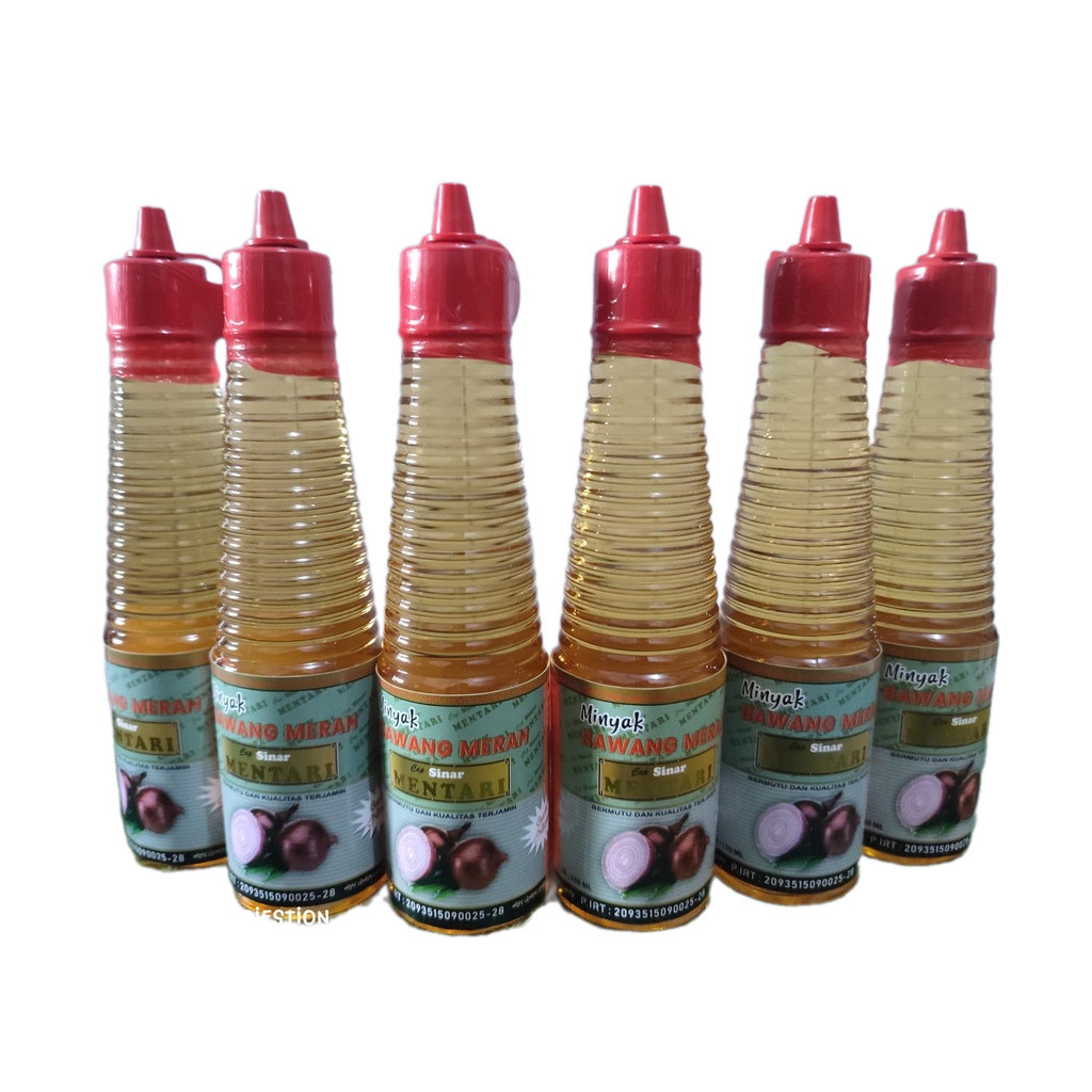 

Paket Hemat Minyak Bawang Merah Cap Sinar Mentari Isi 6 Botol @150 ml
