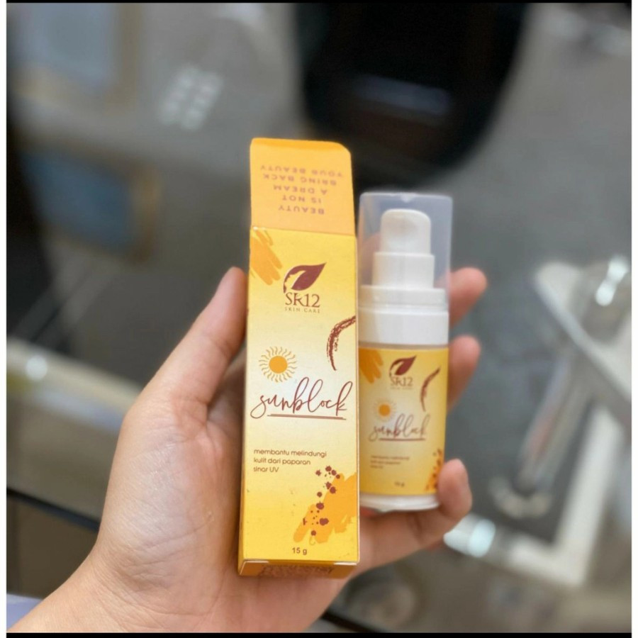 SUNBLOCK SR12 SPF 30+ / SUN BLOCK SR 12 / Suncare Sunscreen SR 12 / Pelindung Wajah dan Badan Origin