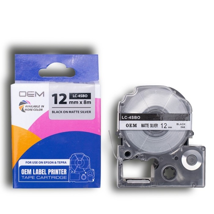 EPSON LABEL PITA TAPE LABELWORKS PRINT CATRIDGE PITA REFILL 12mm SILVER Epson LW-300 LW 300 LW-400 L