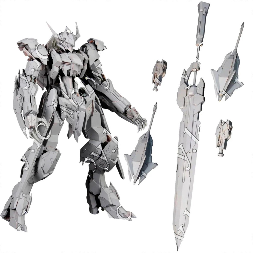 for MG 1/100 Barbatos UC RECAST ATOX Lupus Resin Conversion Kit + Sword-Mace 200mm Gun Arm Rocket La