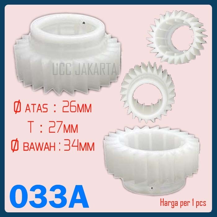 HS88 Gear plastik gearbox 1 tabung mesin cuci 033A