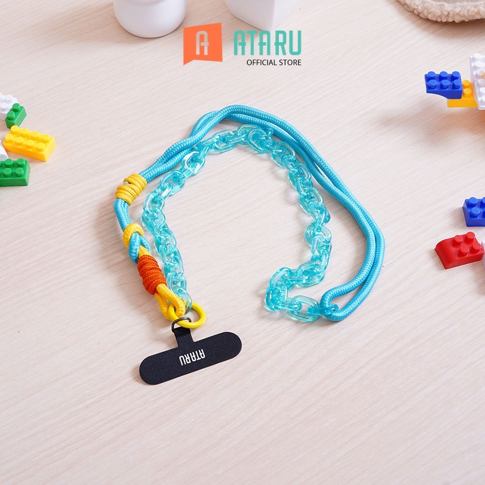 

Ataru Lanyard Strap Combination - Biru/Kuning Tali Leher Name Tag Id Card Kartu Akses Gantungan Tanda Pengenal Tali Gantungan Hp