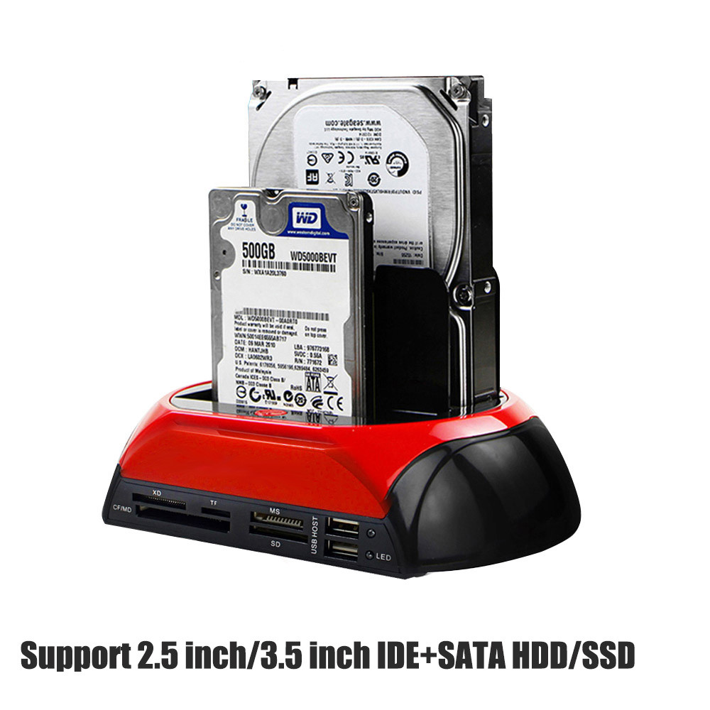 All in 1 SATA IDE To USB Hdd Docking Station eSATA to USB 2.0 Adapter For 2.5/3.5 Hard Disk Drive Do
