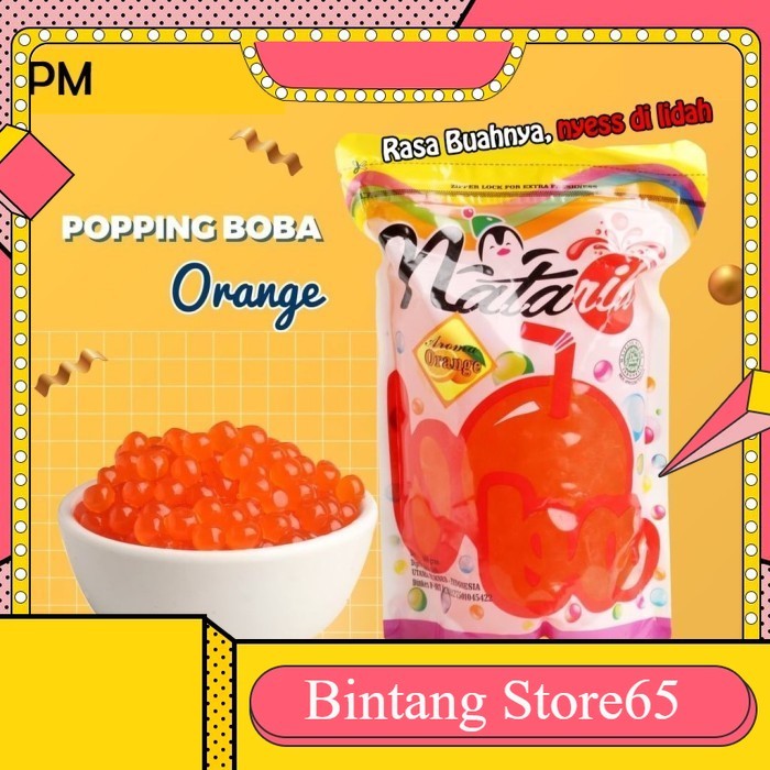 

popping boba pecah sirup 500gr - jeruk