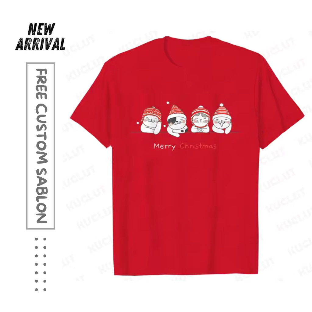 Kaos T shirt Natal Anak Laki Laki Perempuan 1-12 Tahun Import Premium / Baju Natal Couple Keluarga