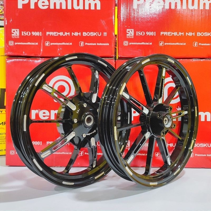 Velg PREMIUM VD P-10 F : 1.85x14 & R : 2.15x14 Mio/ Mio Sporty/ Mio M3/ Fino 125 Mjs Speed Shop