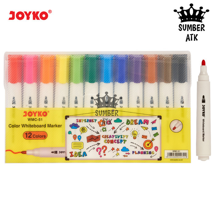 

jt Color Whiteboard Marker Spidol Warna Papan Tulis Joyko WMC-51