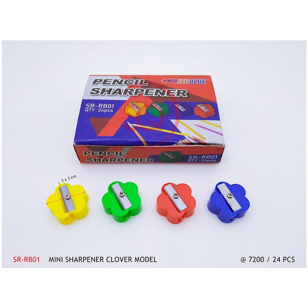 

A017-(24 PCS) Rautan Pensil Mini Serutan Sharpener Alat Tulis Kantor Rautan Anak Souvenir Sekolah Harga 1 Kotak Isi 24 Buah