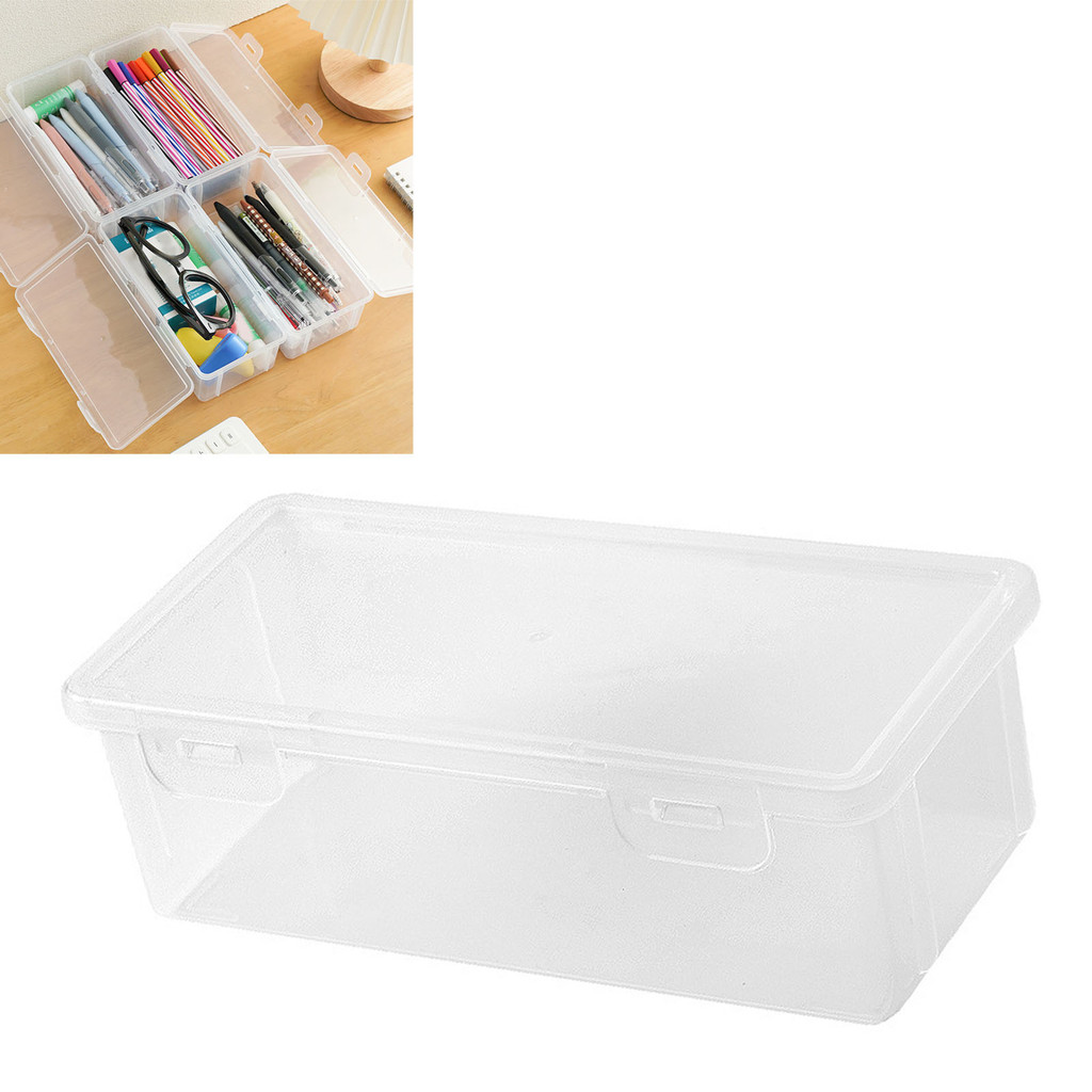 

Pencil Storage Box PP Large Capacity Transparent Pencil Marker Crayon Box For School
