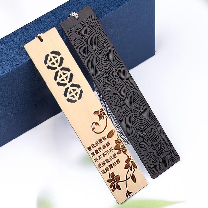 Pembatas Buku Kayu Bookmark Kayu Gaya Cina Souvenir Gift Hadiah Alat Tulis Penanda Buku Gaya Cina -