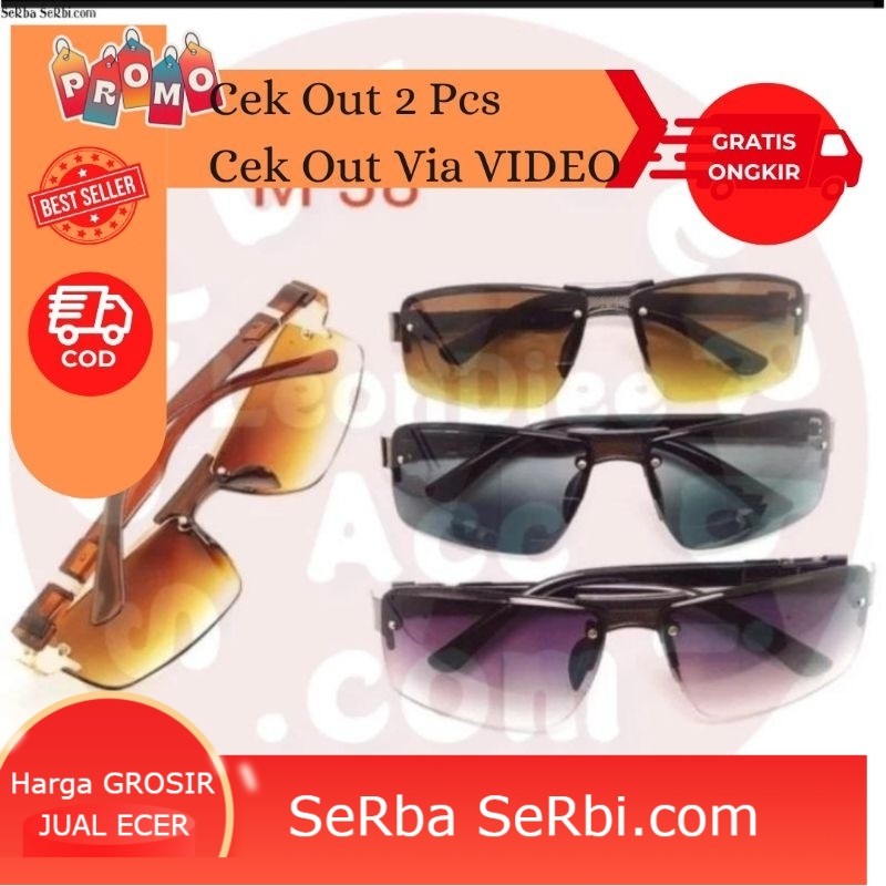 [M 38]Kacamata Hitam Keren Kaca Mata Fashion Stylish Unisex Pria Wanita Cowok Cewek Dewasa anti UV L