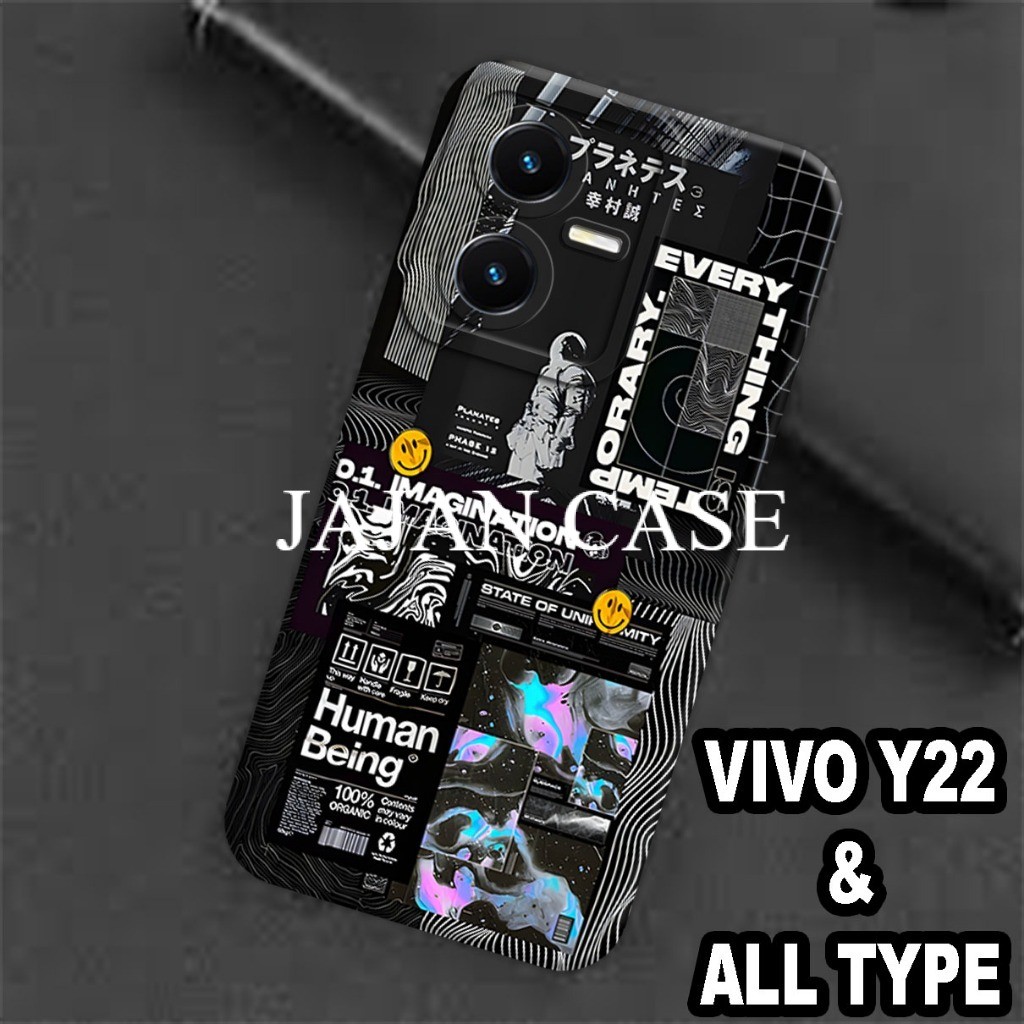 (9) Softcase karet Hp VIVO Y22 / Case Cowok / Case VIVO Y22 Silikon Tpu Pro Camera / Kesing VIVO Y22