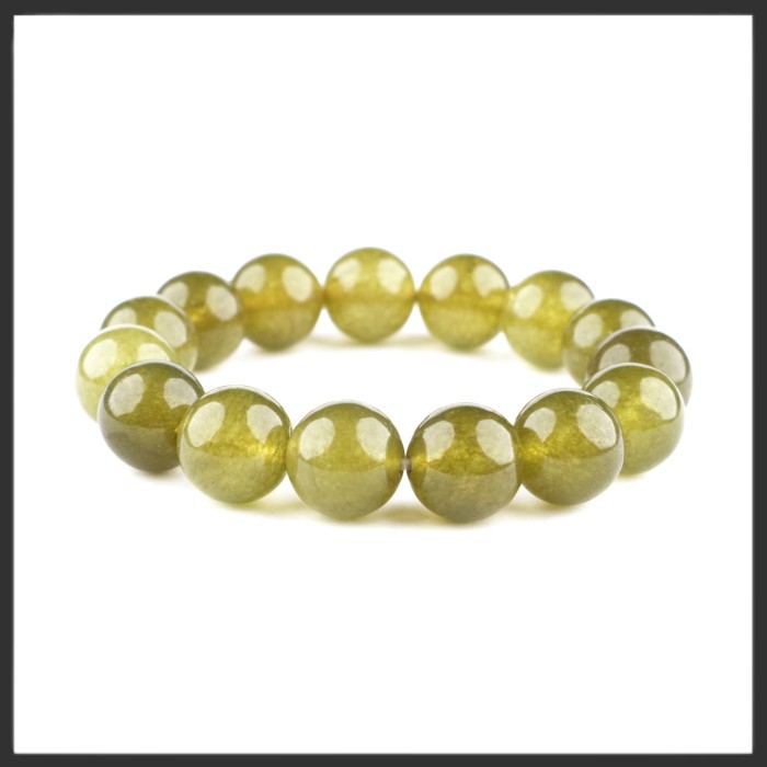 Gelang Batu Natural Giok Warna Hijau Cincau