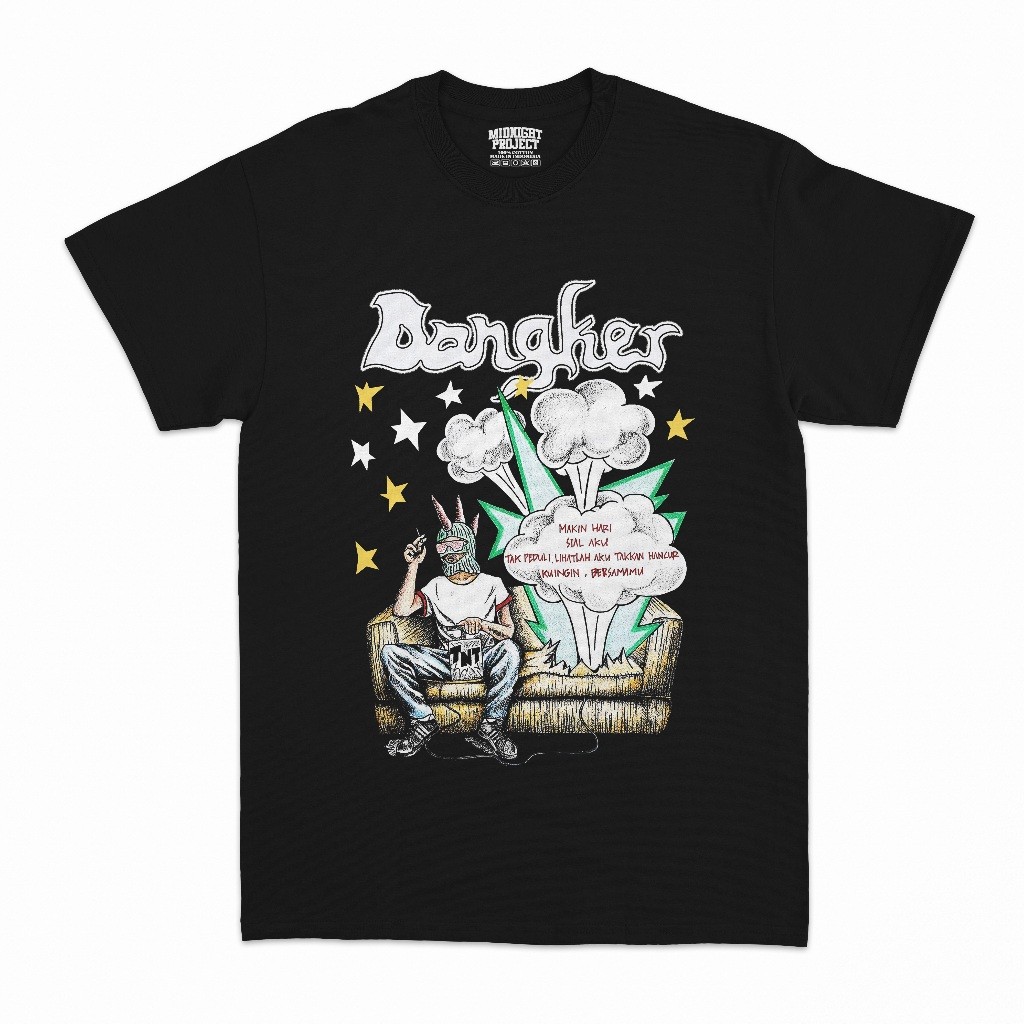T-shirt DONGKER - Sepenggal Sadar Lyric | Kaos Band Dongker