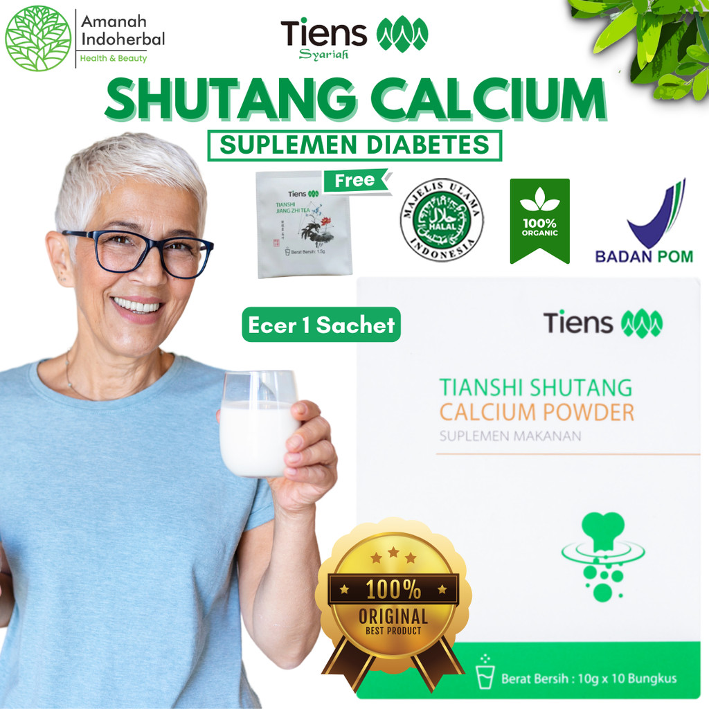 Ecer 1 Sachet Tiens Shutang Calcium Powder Susu Labu China Obat China Diabetes , Menyembuhkan Diabet