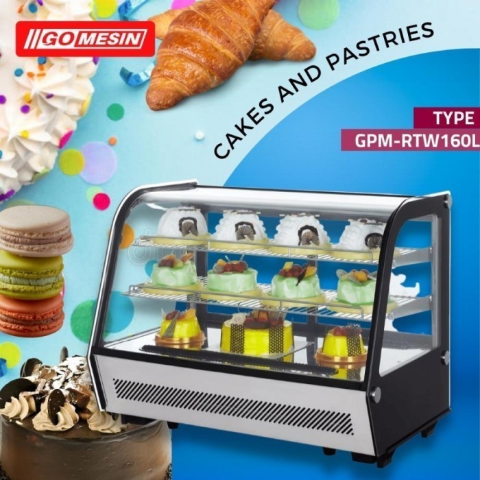Showcase Cake GOMESIN GPM-RTW-160L Etalase Pendingin Kue Garansi Resmi