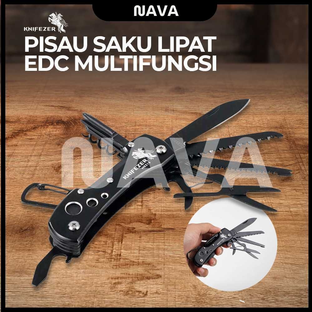 Pisau Swiss Army Pocket Knife Multifungsi EDC