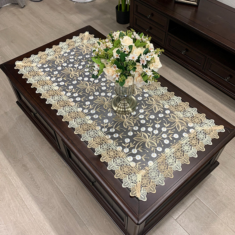 Tablecloth Rectangle Table Cloth European Embroidered Coffee Table Cover Table Western Tea flower So