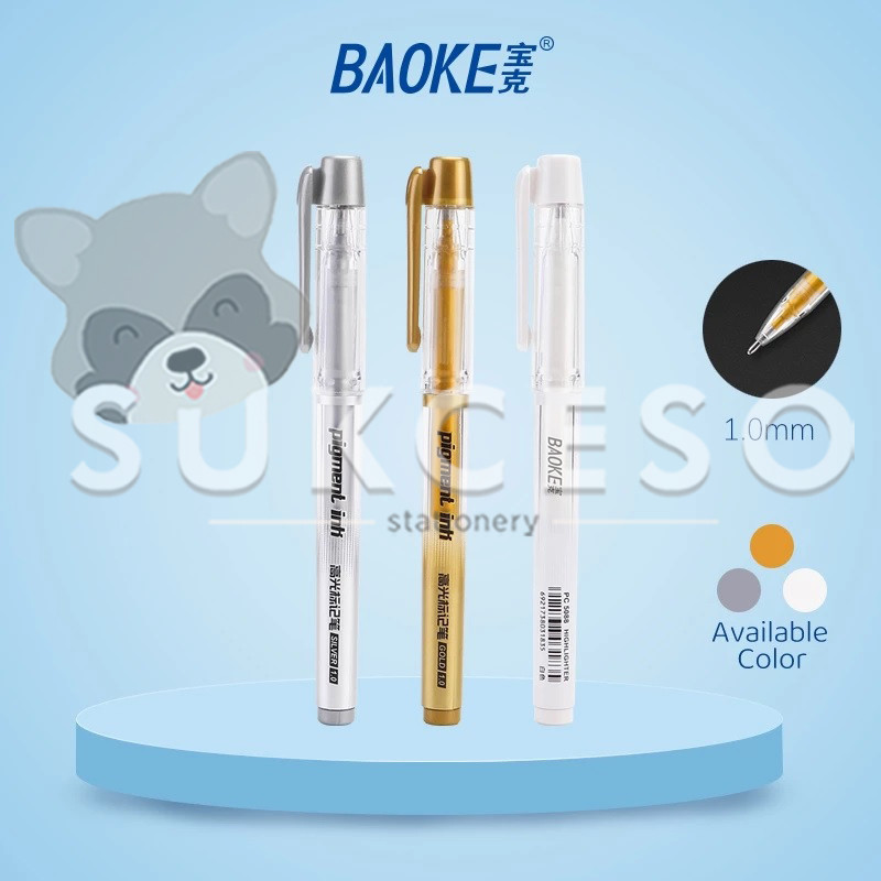 

BaoKe Pigment Ink Highlight Pen Color 1.0mm PC5088 SATUAN Pulpen Murah
