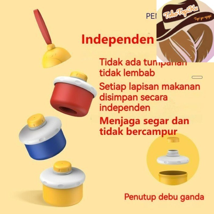 FOOD GRADE Dispenser SuFor bayi 3tingkat wadah tempat susu formula anak 3susun baby milk