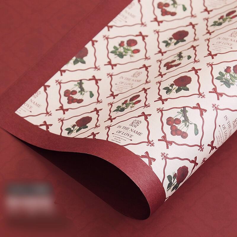 

1Bks Cellophane Vintage / Cellophane Bunga Rose / Wrapping Buket Mother's Day